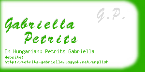 gabriella petrits business card